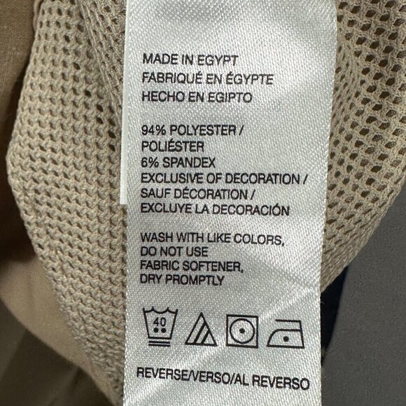 Izod Golf Pants Mens 36 Beige Stretch Flat Front Pockets Logo Straight Leg - Picture 11 of 11